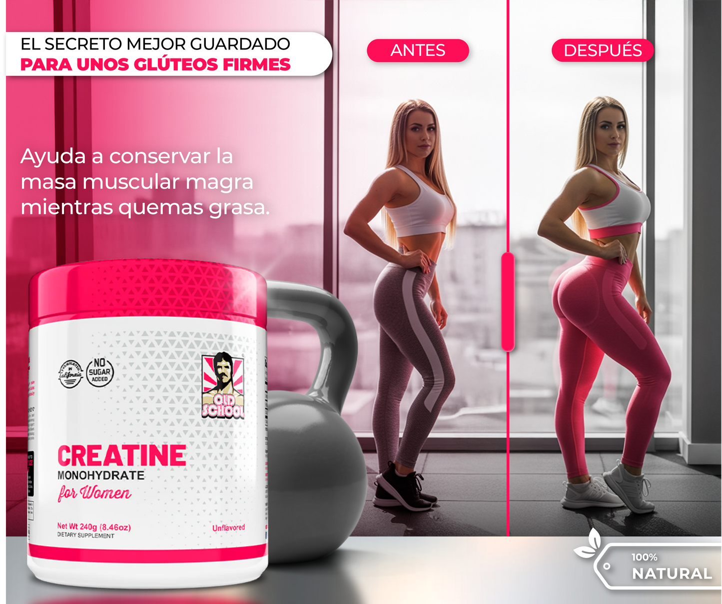 Suplemento de creatina para mujer - para crecimiento muscular magro, recuperación - additional image 5